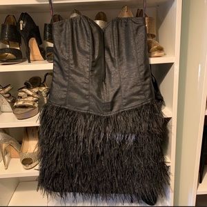 Betsy Johnson Black Kawaii Strapless Dress